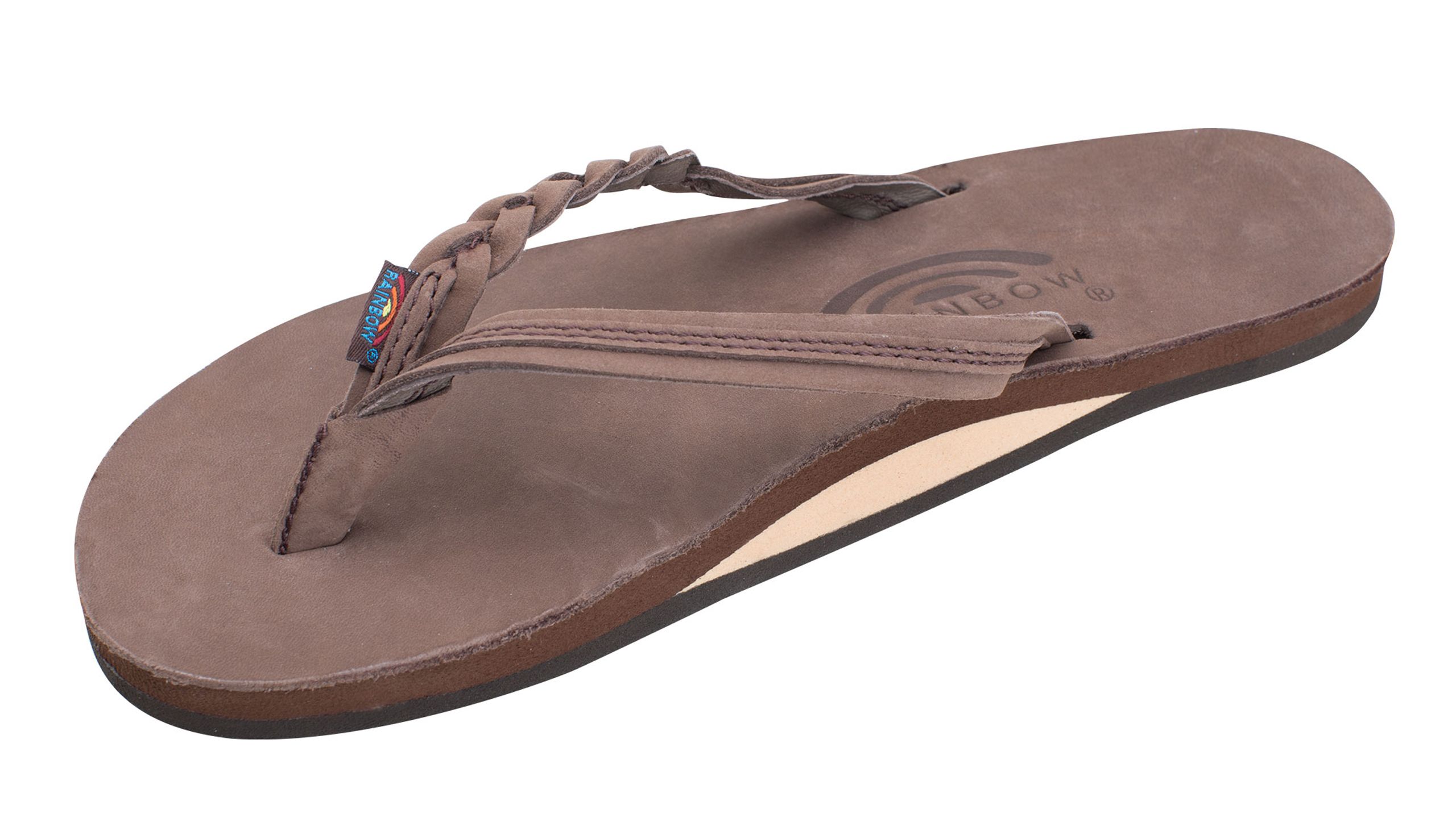 dark brown rainbow sandals