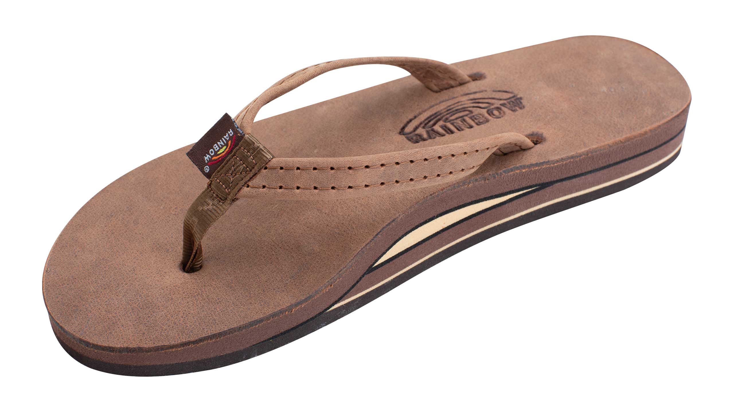 rainbow sandals women's double layer narrow strap
