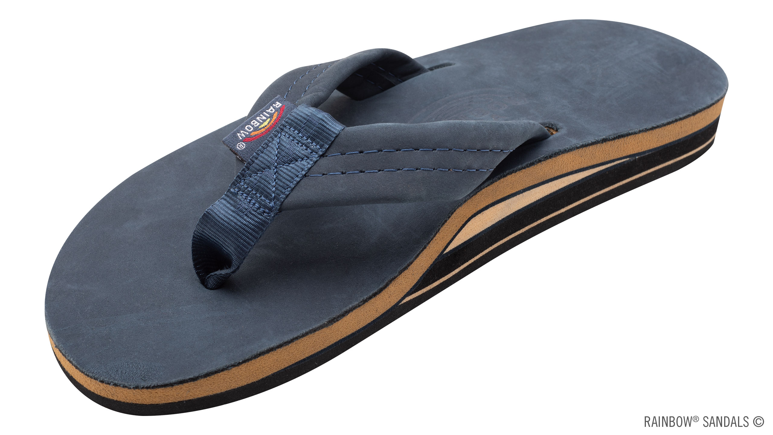 navy rainbow sandals