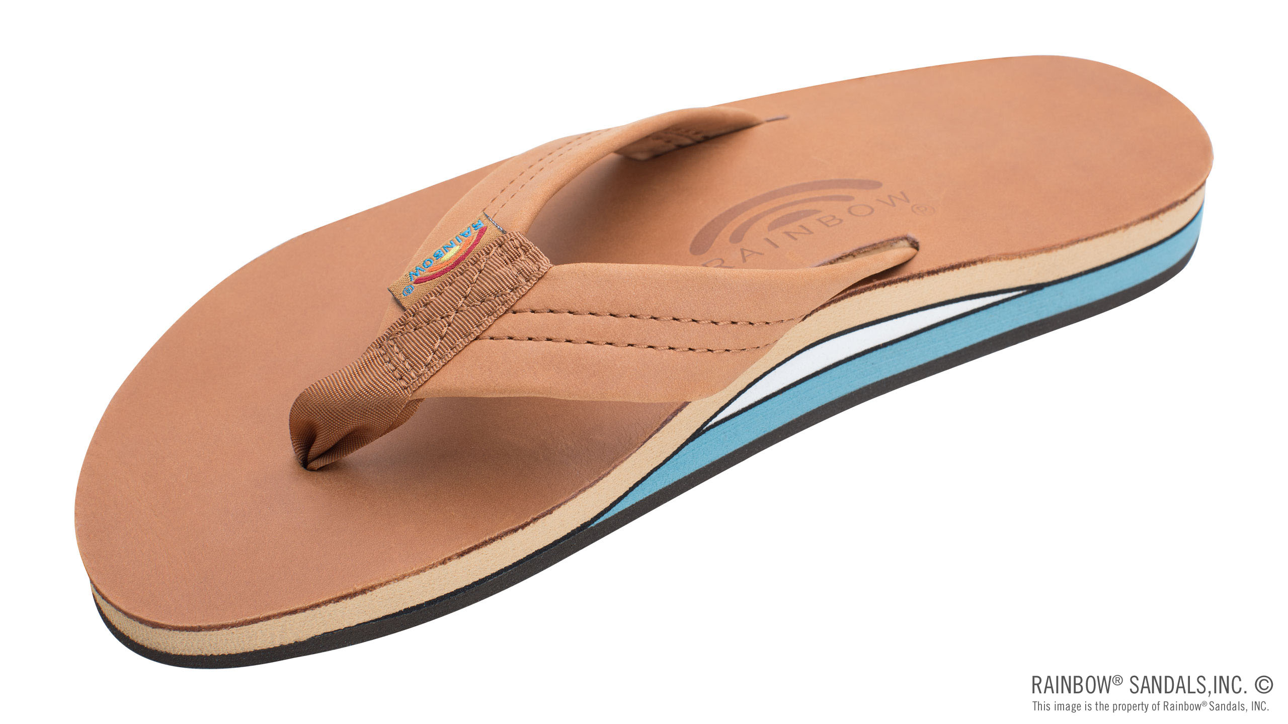 NEW Rainbow Men’s Classic Leather Flip Flops Sandals Black 7.5 8.5 9.5 