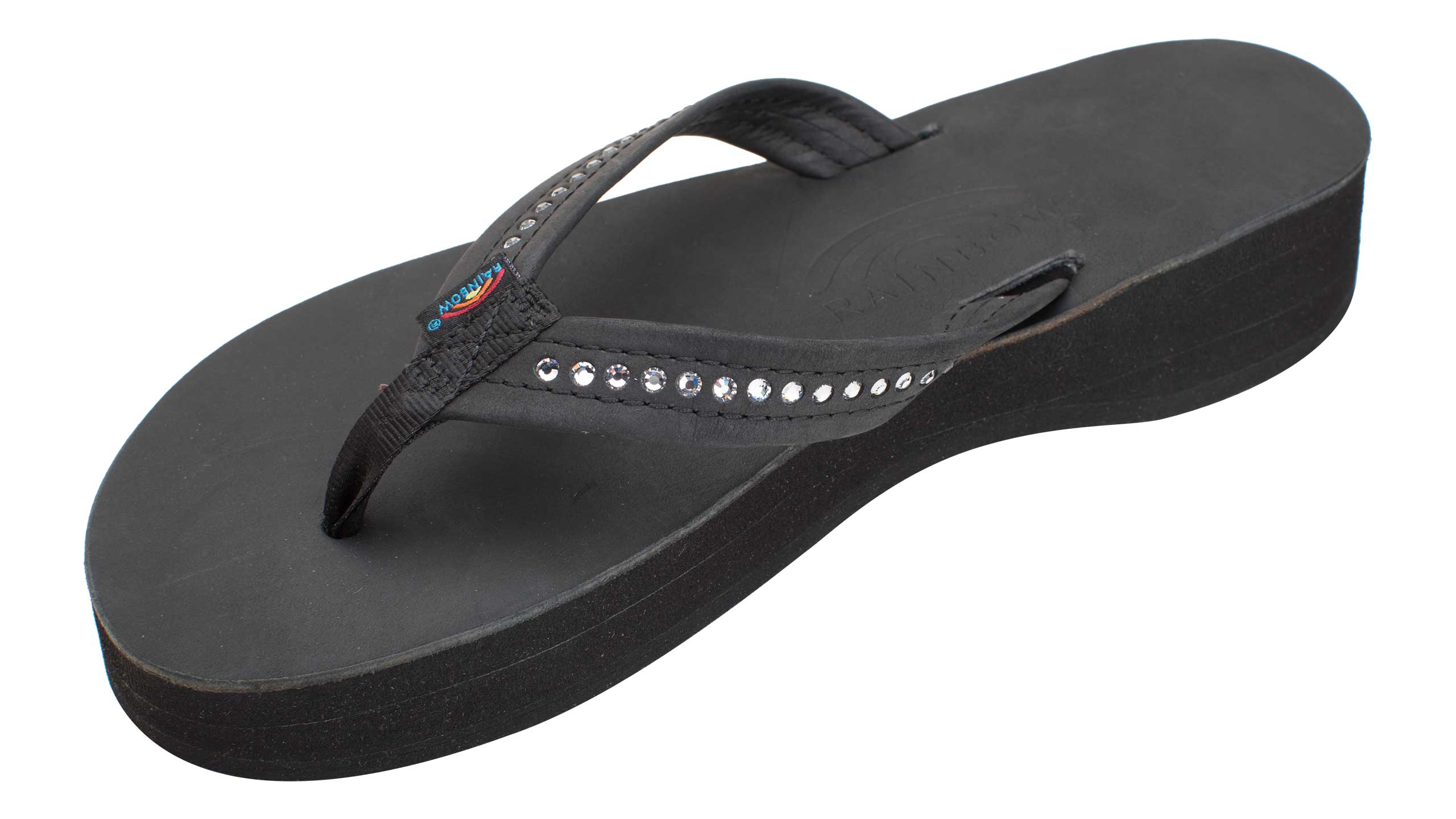 swarovski crystal rainbow sandals
