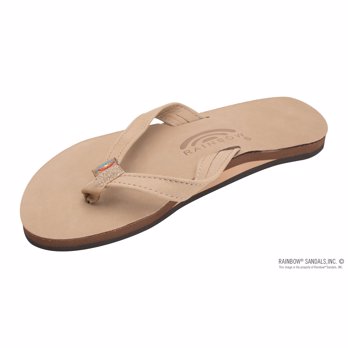 Rainbow Womens Single Layer Premier Leather Sandal with Arch Support