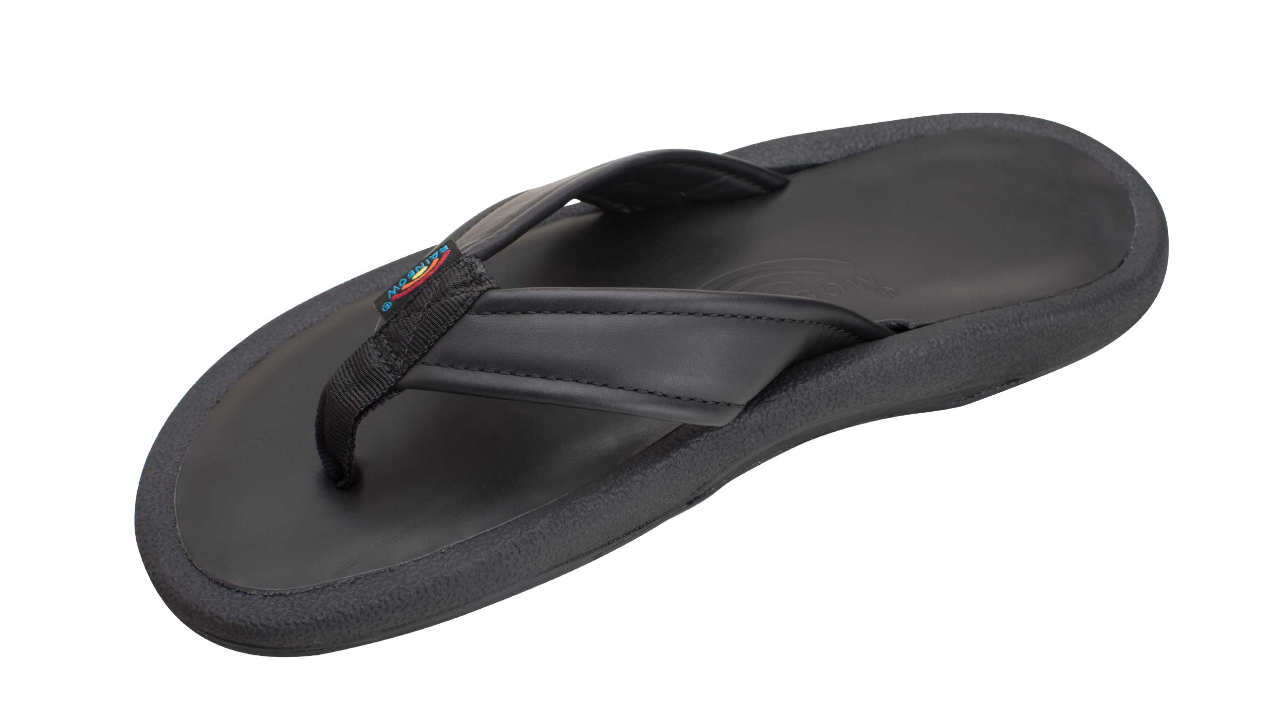 gray rainbow flip flops