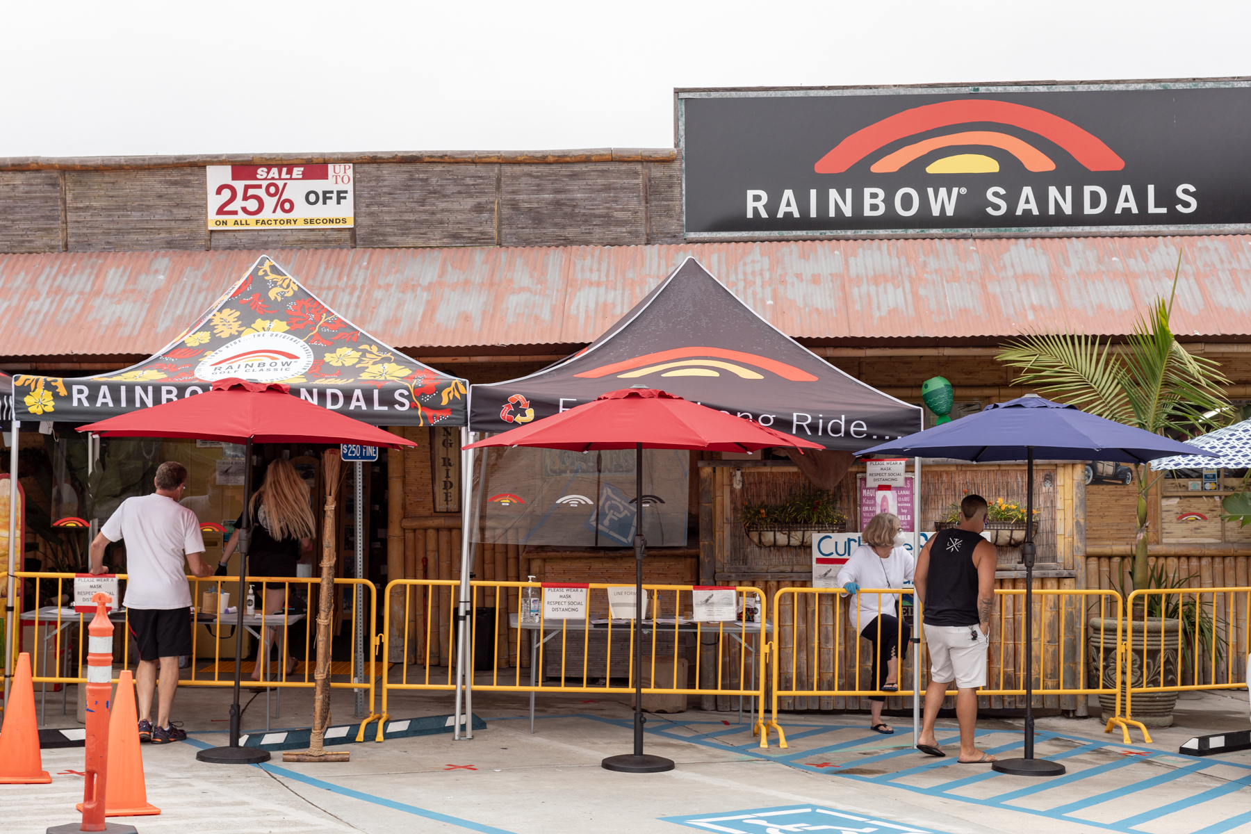 Curbside pick up Rainbow Sandals